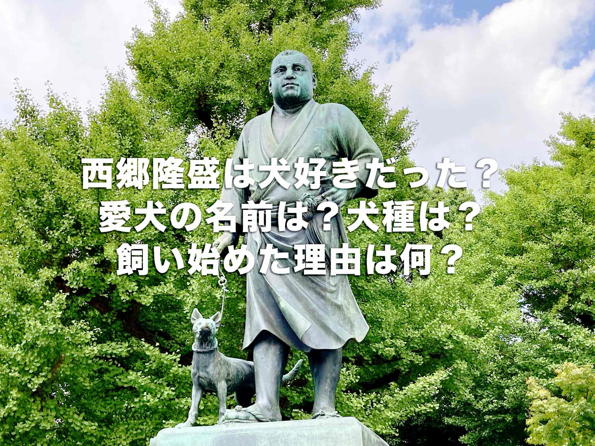 西郷隆盛は犬好きだった？愛犬の名前は？犬種は？飼い始めた理由は何？